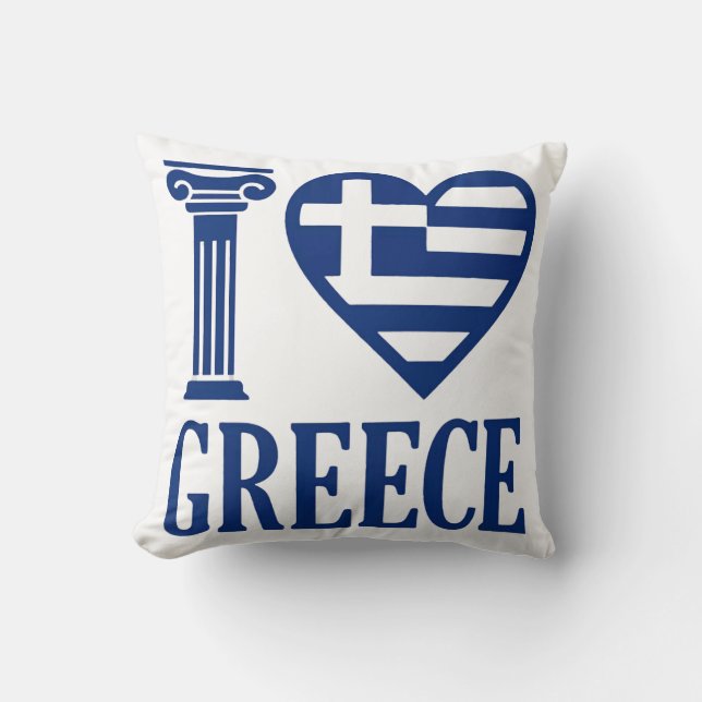 I love Greece Cushion (Front)