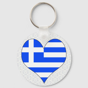 I Love Greece Key Ring