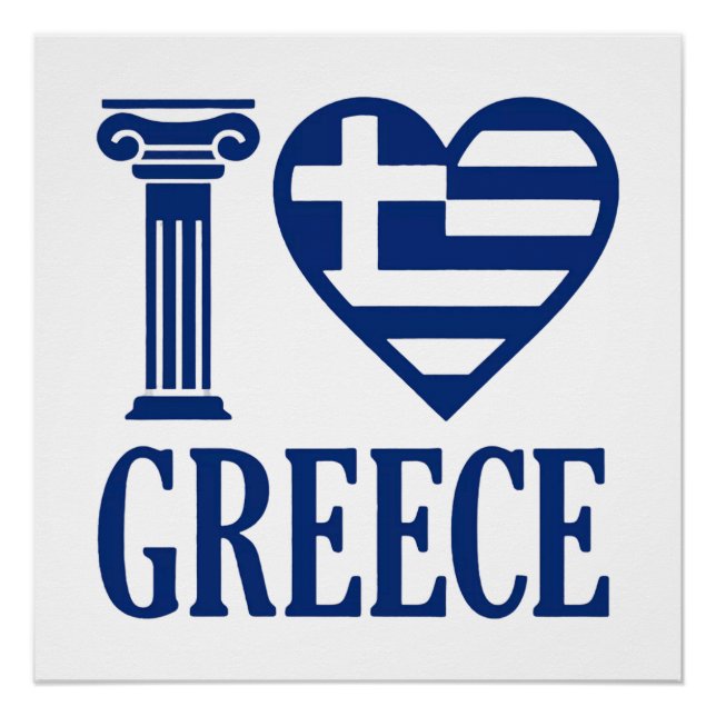 I love Greece Poster (Front)