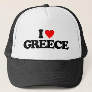 I LOVE GREECE TRUCKER HAT