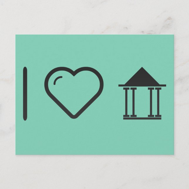 I Love Greeks Postcard (Front)