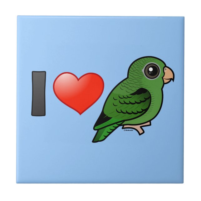 I Love Green Linnies Tile (Front)