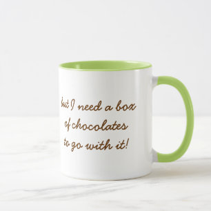 I Love Green Tea but I Need Chocolate!-Humour Mug