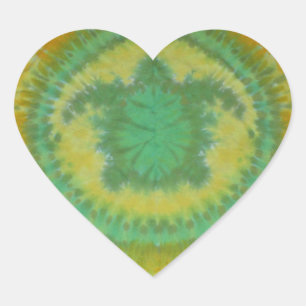 I Love Green Turtles Tie Dye Phat Dyes Heart Sticker