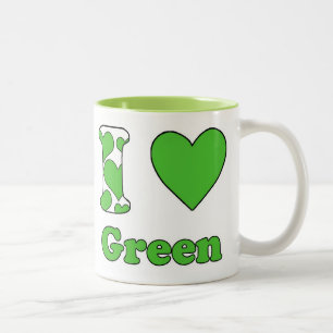 I love Green Two-Tone Coffee Mug