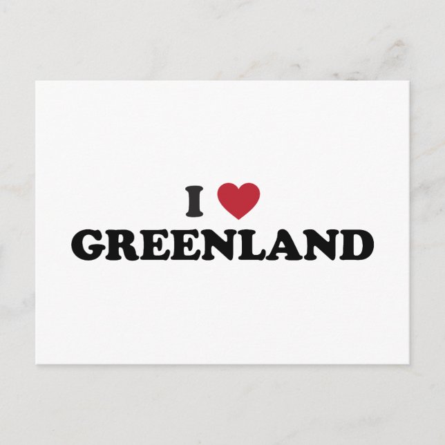 I Love Greenland Postcard (Front)