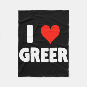 I Love Greer Arizona - Heart - Travel Vacation Sou Fleece Blanket