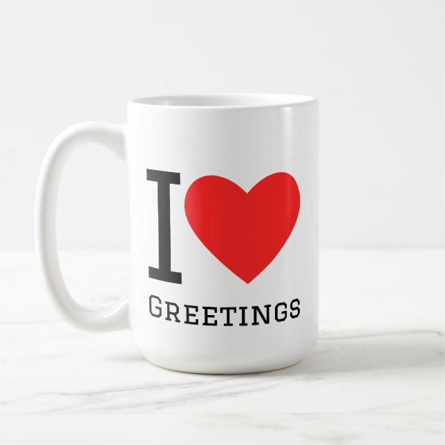 I love greeting coffee mug (Left)