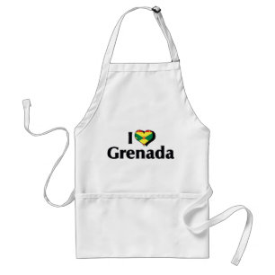 I Love Grenada Flag Standard Apron