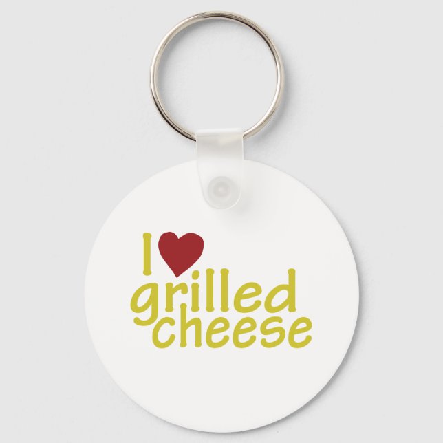 I Love Grilled Cheese Key Ring (Front)