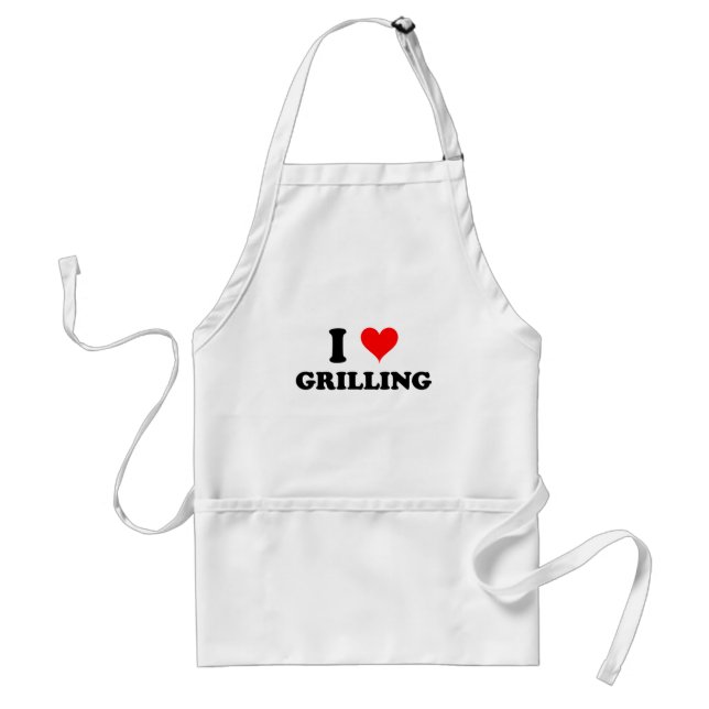 I Love Grilling Standard Apron (Front)