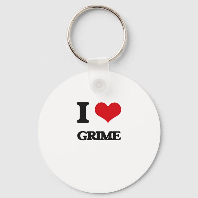 I Love GRIME Key Ring (Front)