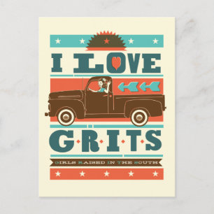 I Love Grits Postcard
