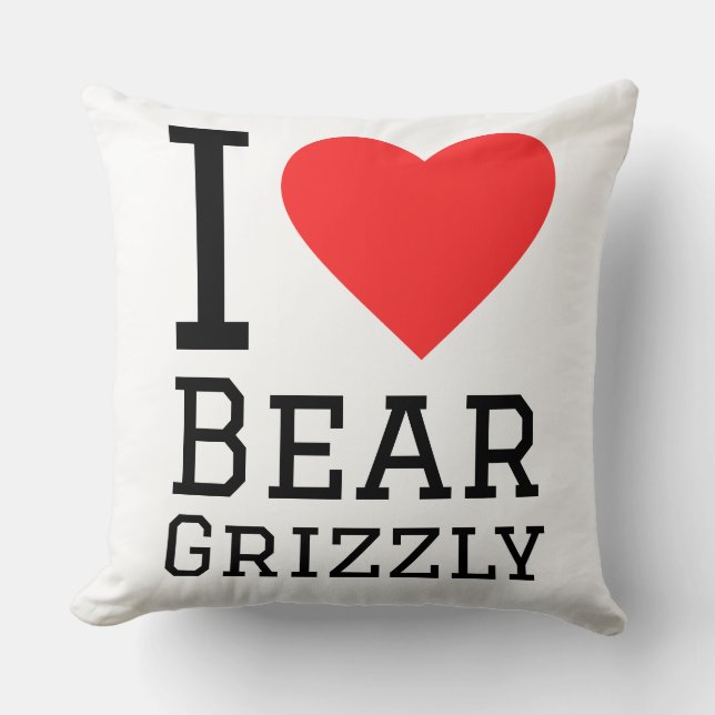 I love grizzly bear cushion (Front)