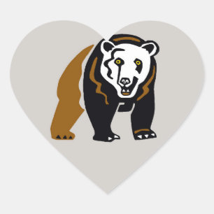 I love Grizzly BEARS - Wildlife - Nature-USA Heart Sticker