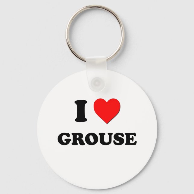 I Love Grouse Key Ring (Front)