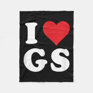 I Love Gs Initials I Heart G.s. First Last Name G Fleece Blanket
