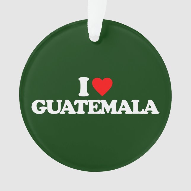 I LOVE GUATEMALA ORNAMENT (Front)
