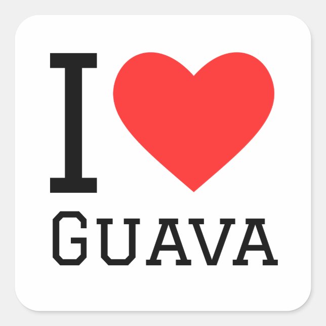 I love guava square sticker (Front)