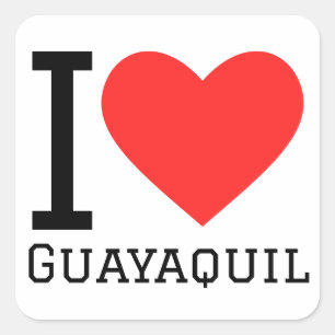 I love guayaquil square sticker
