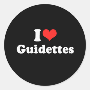 I Love Guidettes Classic Round Sticker