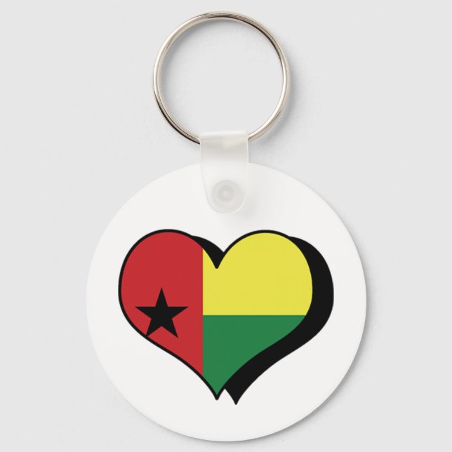 I Love Guinea Bissau Keychain (Front)