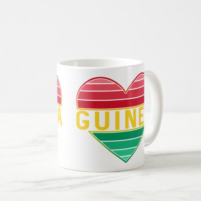 I Love Guinea, Guinean Heart Coffee Mug (Front Right)