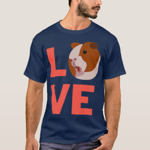 I Love Guinea-Pig Rodents Pet Owners and Animal Lo T-Shirt