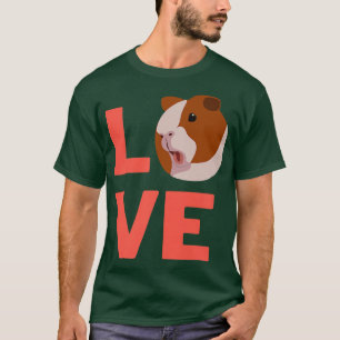 I Love Guinea-pig Rodents Pet Owners And Animal Lo T-Shirt