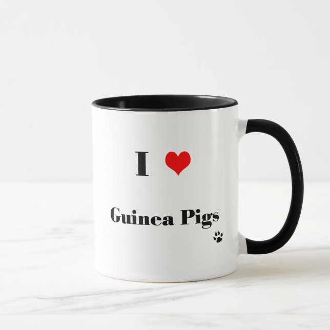 I Love Guinea Pigs Mug (Right)