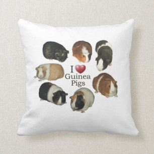I Love Guinea Pigs Pillow