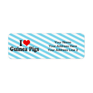I Love Guinea Pigs Return Address Label