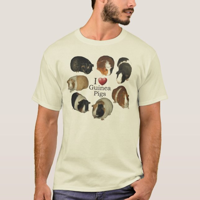 I Love Guinea Pigs - T-Shirt (Front)