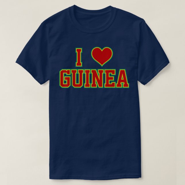 I Love Guinea  T-Shirt (Design Front)