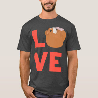 I Love GuineaPig Cute Pet Owners and Animal Lovers T-Shirt