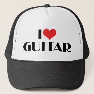 I Love Guitar Trucker Hat