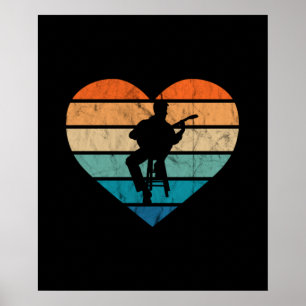 I Love Guitarists With Acoustic Guitar Poster
