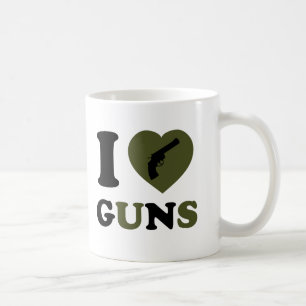 I Love Guns Coffee Mug