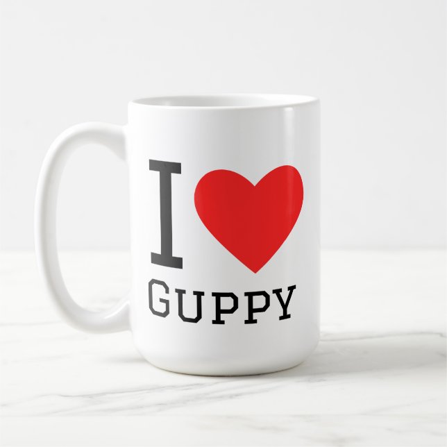 I love guppy coffee mug (Left)