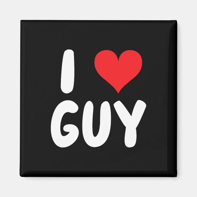I Love Guy - Heart - Name  Magnet (Front)