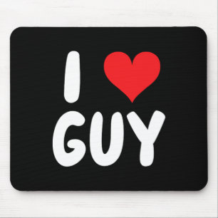 I Love Guy - Heart - Name Mouse Pad