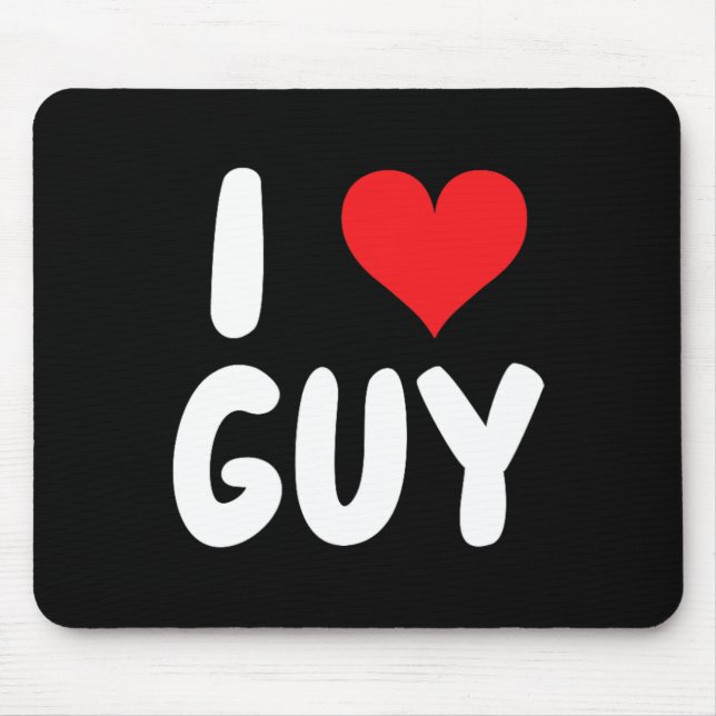 I Love Guy - Heart - Name  Mouse Pad (Front)