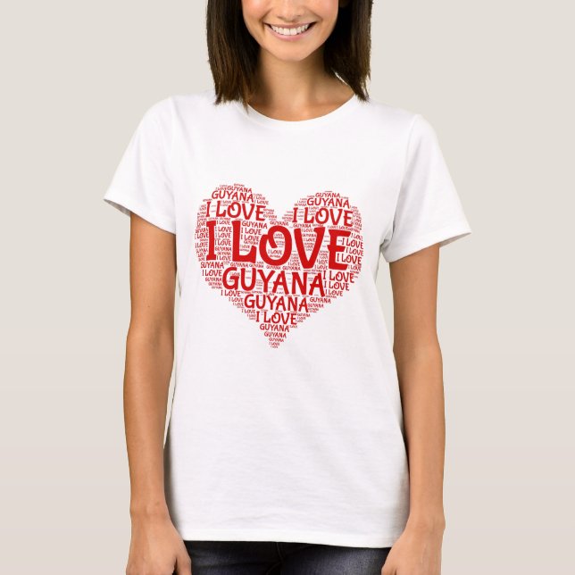 I Love Guyana Souvenir T-Shirt (Front)