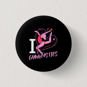 I Love Gymnastics 3 Cm Round Badge