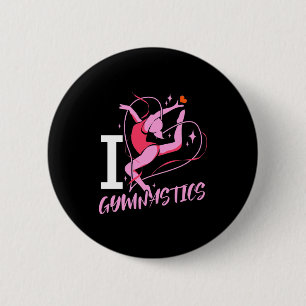 I Love Gymnastics 6 Cm Round Badge