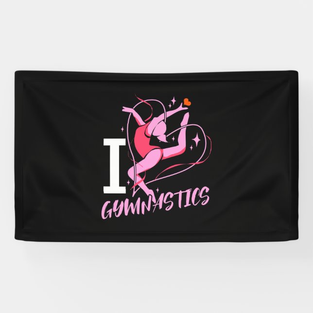 I Love Gymnastics Banner (Horizontal)