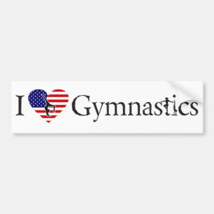 I love gymnastics bumper sticker