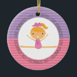 I LOVE GYMNASTICS Christmas Ornament<br><div class="desc">This super cute keepsake ornament is totally customisable by you. Change the template text or order as shown. If you need help or have something else in mind,  just click on the contact link to send the designer a personal detailed message.</div>