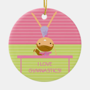 I LOVE GYMNASTICS Christmas Ornament