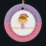 I LOVE GYMNASTICS Christmas Ornament<br><div class="desc">This super cute keepsake ornament is totally customisable by you. Change the template text or order as shown. If you need help or have something else in mind,  just click on the contact link to send the designer a personal detailed message.</div>